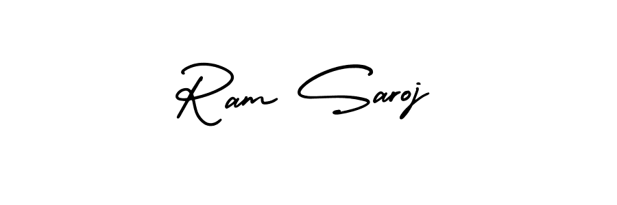 Also You can easily find your signature by using the search form. We will create Ram Saroj name handwritten signature images for you free of cost using AmerikaSignatureDemo-Regular sign style. Ram Saroj signature style 3 images and pictures png