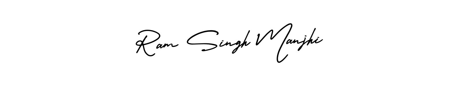 The best way (AmerikaSignatureDemo-Regular) to make a short signature is to pick only two or three words in your name. The name Ram Singh Manjhi include a total of six letters. For converting this name. Ram Singh Manjhi signature style 3 images and pictures png