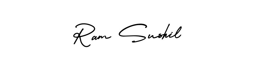 Make a short Ram Sushil signature style. Manage your documents anywhere anytime using AmerikaSignatureDemo-Regular. Create and add eSignatures, submit forms, share and send files easily. Ram Sushil signature style 3 images and pictures png