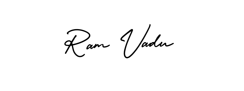 How to Draw Ram Vadu signature style? AmerikaSignatureDemo-Regular is a latest design signature styles for name Ram Vadu. Ram Vadu signature style 3 images and pictures png