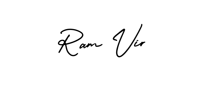 Design your own signature with our free online signature maker. With this signature software, you can create a handwritten (AmerikaSignatureDemo-Regular) signature for name Ram Vir. Ram Vir signature style 3 images and pictures png