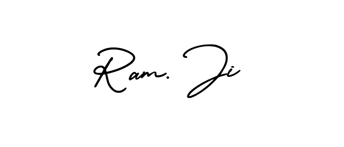 Ram. Ji stylish signature style. Best Handwritten Sign (AmerikaSignatureDemo-Regular) for my name. Handwritten Signature Collection Ideas for my name Ram. Ji. Ram. Ji signature style 3 images and pictures png
