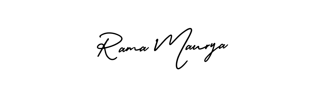 Make a beautiful signature design for name Rama Maurya. With this signature (AmerikaSignatureDemo-Regular) style, you can create a handwritten signature for free. Rama Maurya signature style 3 images and pictures png