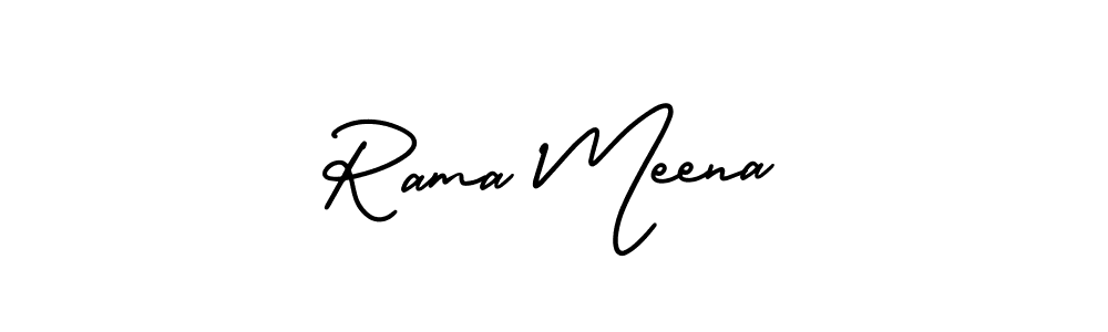 if you are searching for the best signature style for your name Rama Meena. so please give up your signature search. here we have designed multiple signature styles  using AmerikaSignatureDemo-Regular. Rama Meena signature style 3 images and pictures png