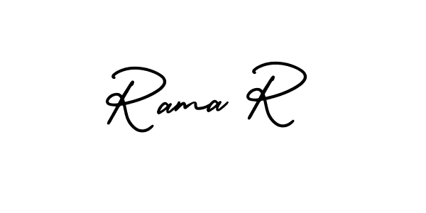 It looks lik you need a new signature style for name Rama R. Design unique handwritten (AmerikaSignatureDemo-Regular) signature with our free signature maker in just a few clicks. Rama R signature style 3 images and pictures png