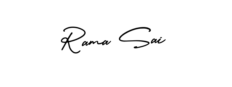 The best way (AmerikaSignatureDemo-Regular) to make a short signature is to pick only two or three words in your name. The name Rama Sai include a total of six letters. For converting this name. Rama Sai signature style 3 images and pictures png