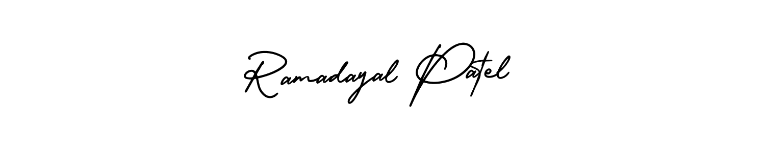 Make a beautiful signature design for name Ramadayal Patel. With this signature (AmerikaSignatureDemo-Regular) style, you can create a handwritten signature for free. Ramadayal Patel signature style 3 images and pictures png