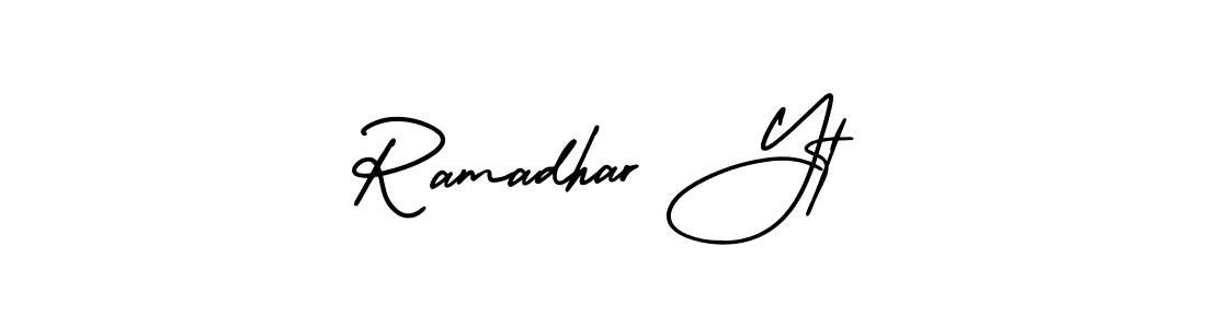 Make a beautiful signature design for name Ramadhar Yt. With this signature (AmerikaSignatureDemo-Regular) style, you can create a handwritten signature for free. Ramadhar Yt signature style 3 images and pictures png