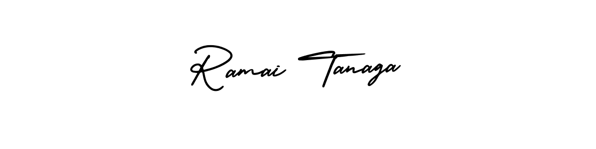 Make a beautiful signature design for name Ramai Tanaga. With this signature (AmerikaSignatureDemo-Regular) style, you can create a handwritten signature for free. Ramai Tanaga signature style 3 images and pictures png