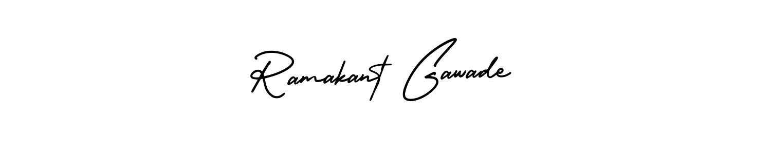 How to make Ramakant Gawade name signature. Use AmerikaSignatureDemo-Regular style for creating short signs online. This is the latest handwritten sign. Ramakant Gawade signature style 3 images and pictures png