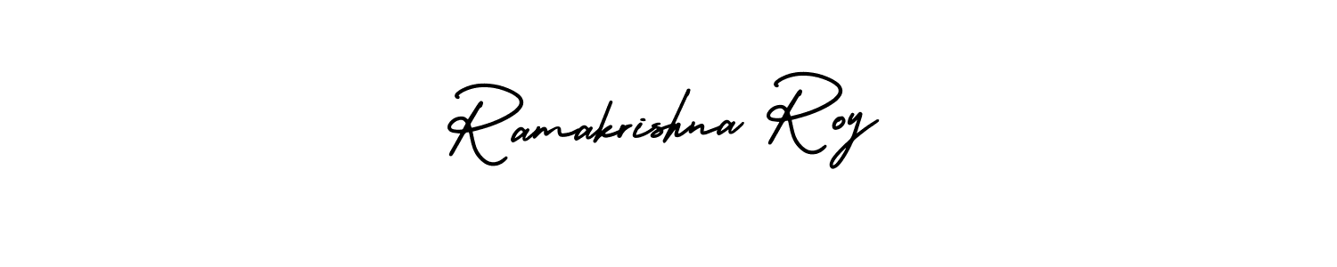 AmerikaSignatureDemo-Regular is a professional signature style that is perfect for those who want to add a touch of class to their signature. It is also a great choice for those who want to make their signature more unique. Get Ramakrishna Roy name to fancy signature for free. Ramakrishna Roy signature style 3 images and pictures png