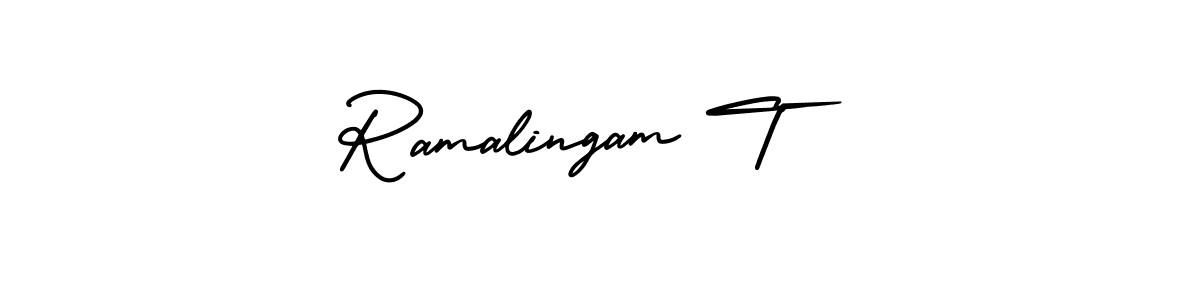 Design your own signature with our free online signature maker. With this signature software, you can create a handwritten (AmerikaSignatureDemo-Regular) signature for name Ramalingam T. Ramalingam T signature style 3 images and pictures png