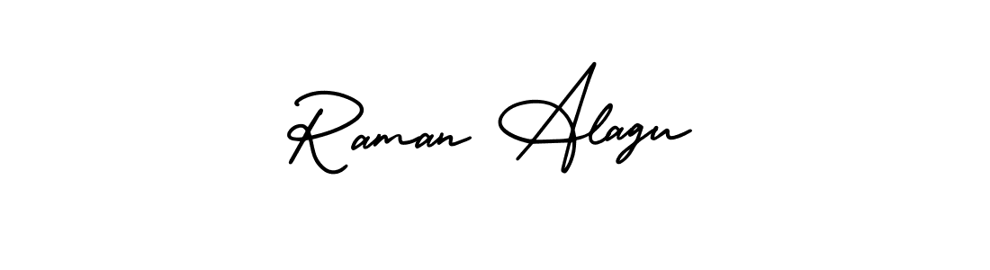 Design your own signature with our free online signature maker. With this signature software, you can create a handwritten (AmerikaSignatureDemo-Regular) signature for name Raman Alagu. Raman Alagu signature style 3 images and pictures png