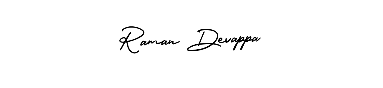 Design your own signature with our free online signature maker. With this signature software, you can create a handwritten (AmerikaSignatureDemo-Regular) signature for name Raman Devappa. Raman Devappa signature style 3 images and pictures png