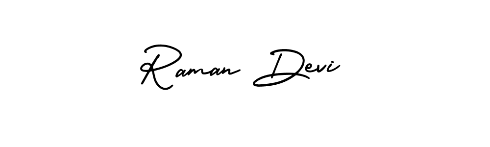 Raman Devi stylish signature style. Best Handwritten Sign (AmerikaSignatureDemo-Regular) for my name. Handwritten Signature Collection Ideas for my name Raman Devi. Raman Devi signature style 3 images and pictures png