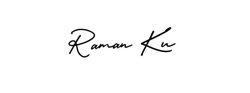 Make a beautiful signature design for name Raman Ku. With this signature (AmerikaSignatureDemo-Regular) style, you can create a handwritten signature for free. Raman Ku signature style 3 images and pictures png