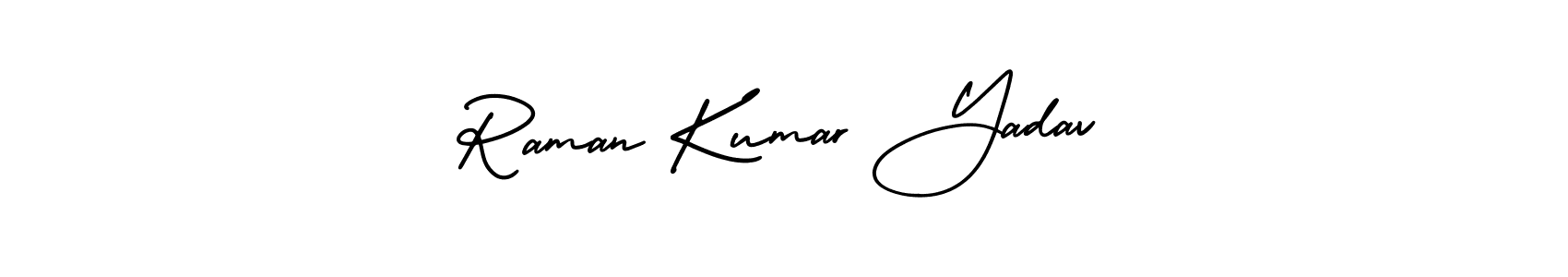 Also You can easily find your signature by using the search form. We will create Raman Kumar Yadav name handwritten signature images for you free of cost using AmerikaSignatureDemo-Regular sign style. Raman Kumar Yadav signature style 3 images and pictures png