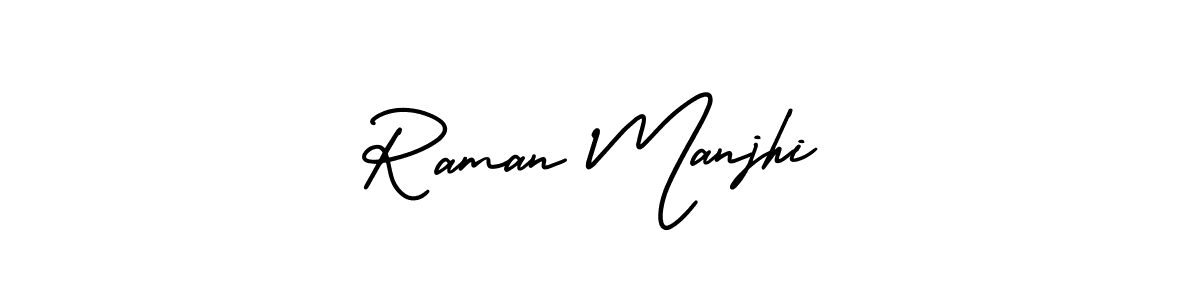 Raman Manjhi stylish signature style. Best Handwritten Sign (AmerikaSignatureDemo-Regular) for my name. Handwritten Signature Collection Ideas for my name Raman Manjhi. Raman Manjhi signature style 3 images and pictures png