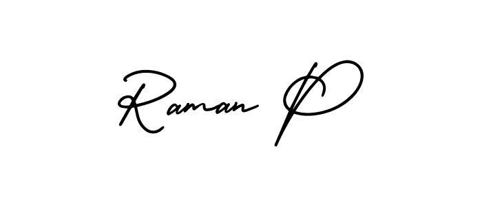AmerikaSignatureDemo-Regular is a professional signature style that is perfect for those who want to add a touch of class to their signature. It is also a great choice for those who want to make their signature more unique. Get Raman P name to fancy signature for free. Raman P signature style 3 images and pictures png