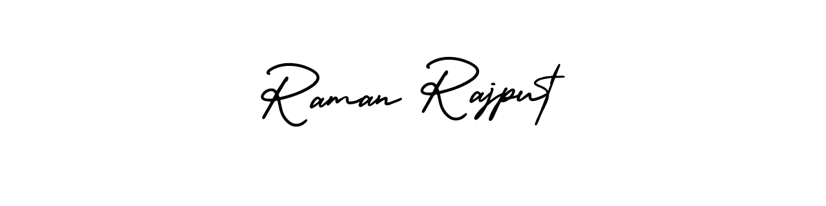 It looks lik you need a new signature style for name Raman Rajput. Design unique handwritten (AmerikaSignatureDemo-Regular) signature with our free signature maker in just a few clicks. Raman Rajput signature style 3 images and pictures png