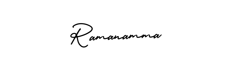 How to make Ramanamma signature? AmerikaSignatureDemo-Regular is a professional autograph style. Create handwritten signature for Ramanamma name. Ramanamma signature style 3 images and pictures png