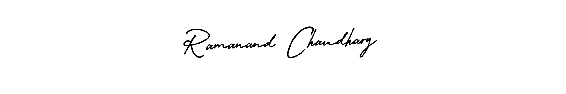 Ramanand Chaudhary stylish signature style. Best Handwritten Sign (AmerikaSignatureDemo-Regular) for my name. Handwritten Signature Collection Ideas for my name Ramanand Chaudhary. Ramanand Chaudhary signature style 3 images and pictures png