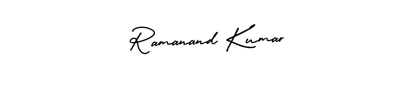 Use a signature maker to create a handwritten signature online. With this signature software, you can design (AmerikaSignatureDemo-Regular) your own signature for name Ramanand Kumar. Ramanand Kumar signature style 3 images and pictures png