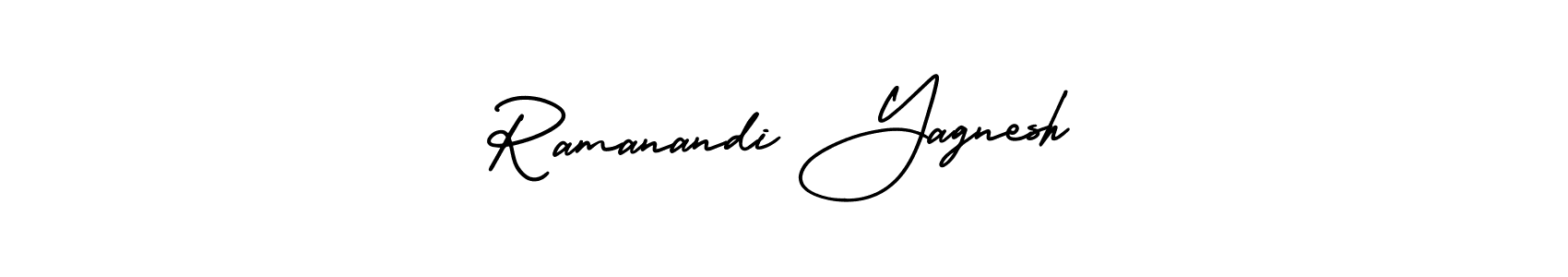 It looks lik you need a new signature style for name Ramanandi Yagnesh. Design unique handwritten (AmerikaSignatureDemo-Regular) signature with our free signature maker in just a few clicks. Ramanandi Yagnesh signature style 3 images and pictures png