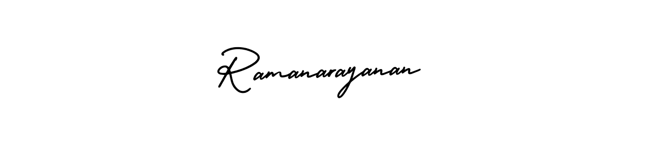 Ramanarayanan stylish signature style. Best Handwritten Sign (AmerikaSignatureDemo-Regular) for my name. Handwritten Signature Collection Ideas for my name Ramanarayanan. Ramanarayanan signature style 3 images and pictures png