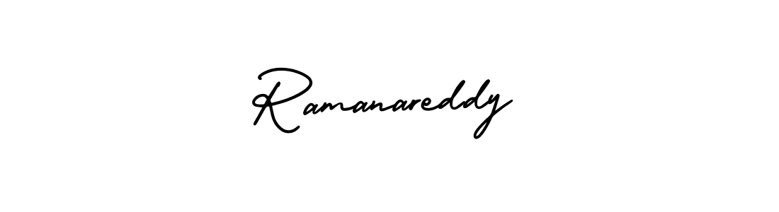 Ramanareddy stylish signature style. Best Handwritten Sign (AmerikaSignatureDemo-Regular) for my name. Handwritten Signature Collection Ideas for my name Ramanareddy. Ramanareddy signature style 3 images and pictures png