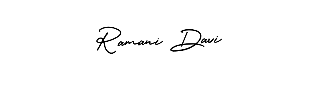 Also You can easily find your signature by using the search form. We will create Ramani Davi name handwritten signature images for you free of cost using AmerikaSignatureDemo-Regular sign style. Ramani Davi signature style 3 images and pictures png