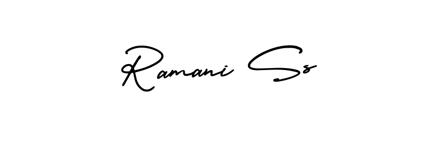 Use a signature maker to create a handwritten signature online. With this signature software, you can design (AmerikaSignatureDemo-Regular) your own signature for name Ramani Ss. Ramani Ss signature style 3 images and pictures png