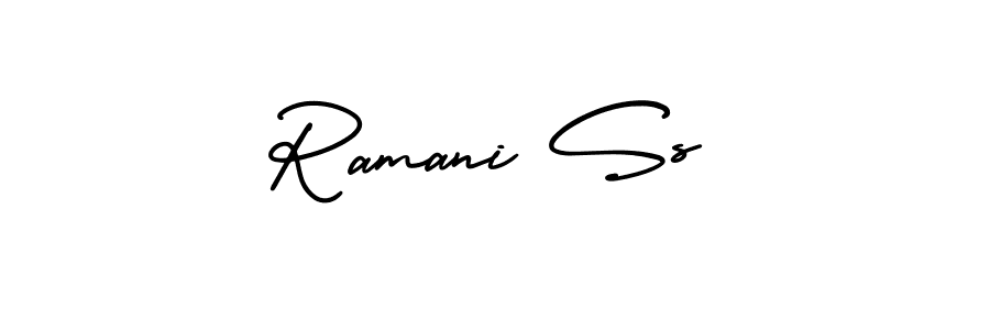 Create a beautiful signature design for name Ramani Ss. With this signature (AmerikaSignatureDemo-Regular) fonts, you can make a handwritten signature for free. Ramani Ss signature style 3 images and pictures png