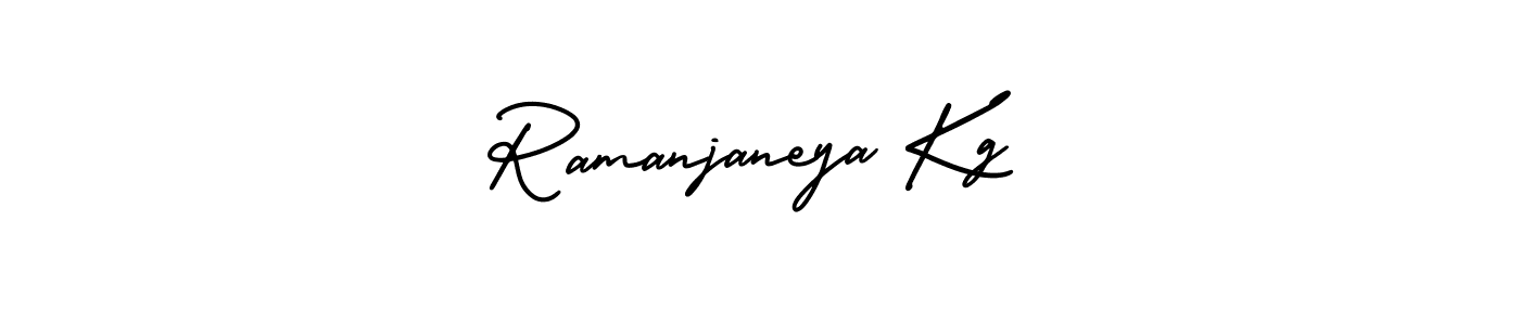 if you are searching for the best signature style for your name Ramanjaneya Kg. so please give up your signature search. here we have designed multiple signature styles  using AmerikaSignatureDemo-Regular. Ramanjaneya Kg signature style 3 images and pictures png