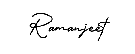 Create your official email sign-off with Ramanjeet name in AmerikaSignatureDemo-Regular style. Crisp, clean, and perfectly legible across all screens. Ramanjeet signature style 3 images and pictures png