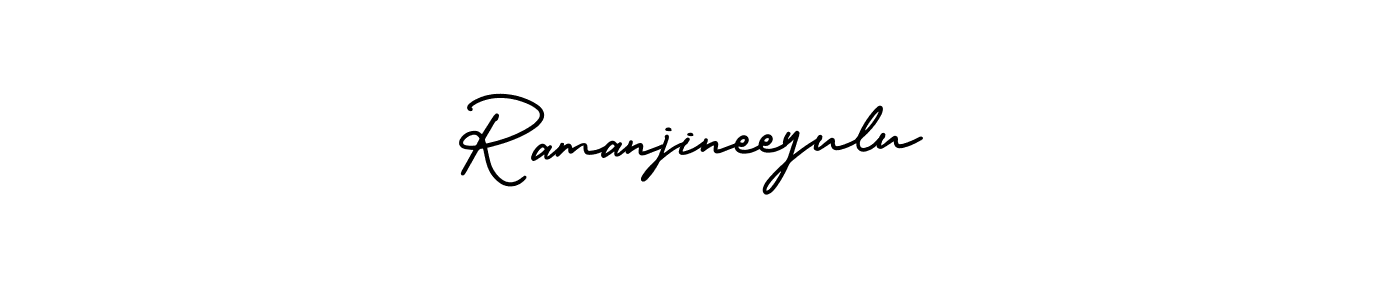 Make a beautiful signature design for name Ramanjineeyulu. With this signature (AmerikaSignatureDemo-Regular) style, you can create a handwritten signature for free. Ramanjineeyulu signature style 3 images and pictures png