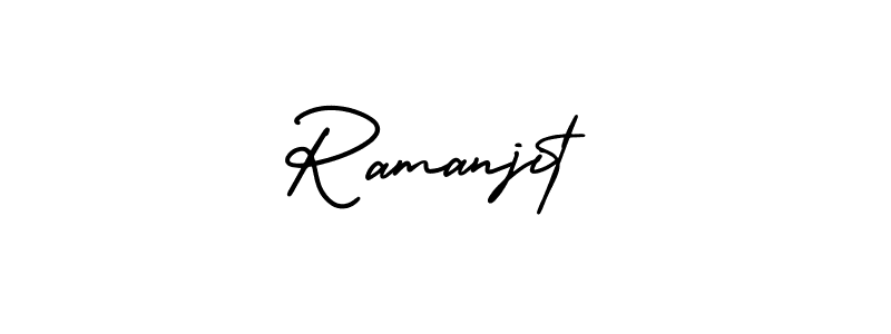 if you are searching for the best signature style for your name Ramanjit. so please give up your signature search. here we have designed multiple signature styles  using AmerikaSignatureDemo-Regular. Ramanjit signature style 3 images and pictures png