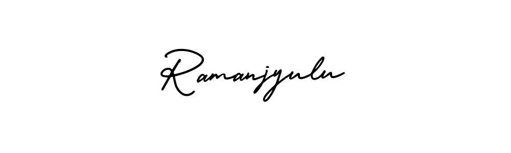 How to Draw Ramanjyulu signature style? AmerikaSignatureDemo-Regular is a latest design signature styles for name Ramanjyulu. Ramanjyulu signature style 3 images and pictures png