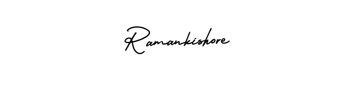 if you are searching for the best signature style for your name Ramankishore. so please give up your signature search. here we have designed multiple signature styles  using AmerikaSignatureDemo-Regular. Ramankishore signature style 3 images and pictures png