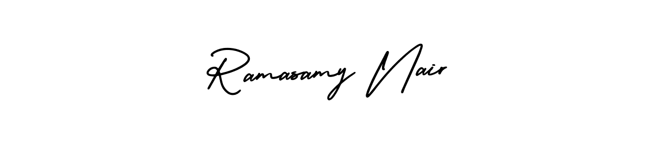 Create a beautiful signature design for name Ramasamy Nair. With this signature (AmerikaSignatureDemo-Regular) fonts, you can make a handwritten signature for free. Ramasamy Nair signature style 3 images and pictures png