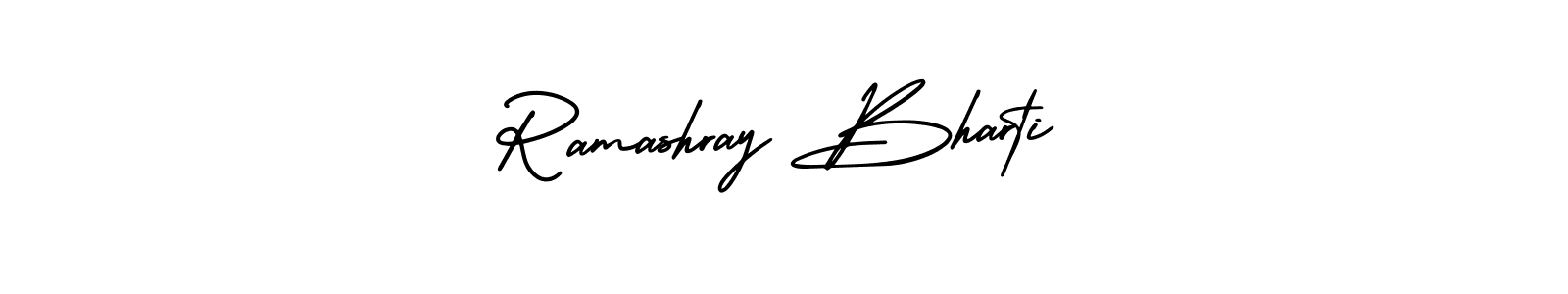 This is the best signature style for the Ramashray Bharti name. Also you like these signature font (AmerikaSignatureDemo-Regular). Mix name signature. Ramashray Bharti signature style 3 images and pictures png