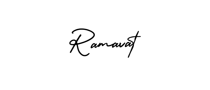 Ramavat stylish signature style. Best Handwritten Sign (AmerikaSignatureDemo-Regular) for my name. Handwritten Signature Collection Ideas for my name Ramavat. Ramavat signature style 3 images and pictures png