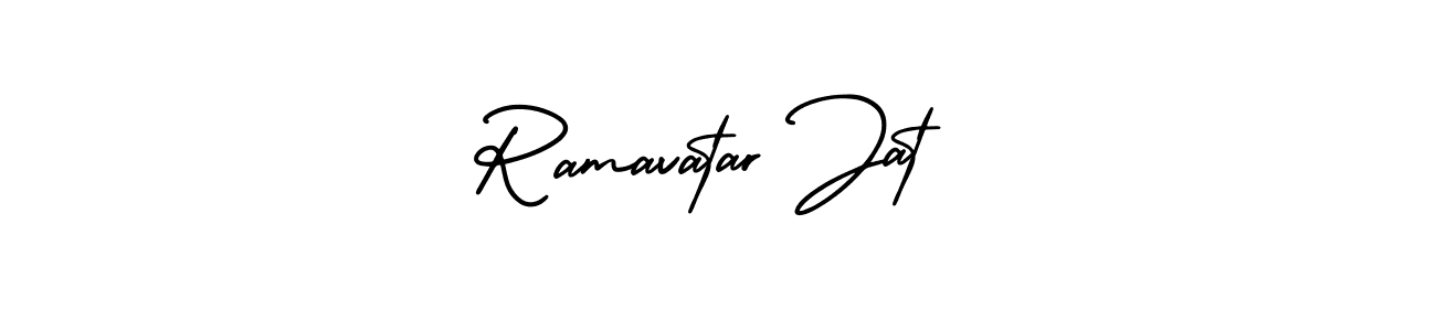 How to make Ramavatar Jat name signature. Use AmerikaSignatureDemo-Regular style for creating short signs online. This is the latest handwritten sign. Ramavatar Jat signature style 3 images and pictures png