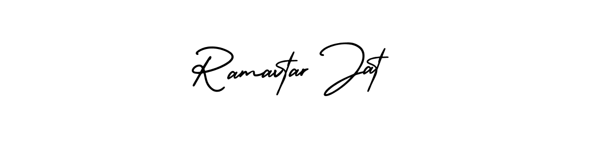 It looks lik you need a new signature style for name Ramavtar Jat. Design unique handwritten (AmerikaSignatureDemo-Regular) signature with our free signature maker in just a few clicks. Ramavtar Jat signature style 3 images and pictures png