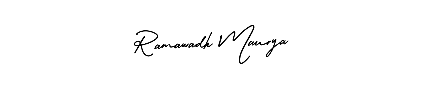 Design your own signature with our free online signature maker. With this signature software, you can create a handwritten (AmerikaSignatureDemo-Regular) signature for name Ramawadh Maurya. Ramawadh Maurya signature style 3 images and pictures png