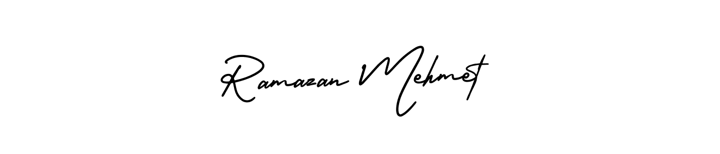 Also You can easily find your signature by using the search form. We will create Ramazan Mehmet name handwritten signature images for you free of cost using AmerikaSignatureDemo-Regular sign style. Ramazan Mehmet signature style 3 images and pictures png