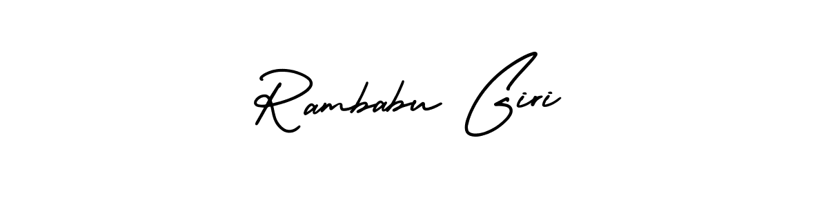 Similarly AmerikaSignatureDemo-Regular is the best handwritten signature design. Signature creator online .You can use it as an online autograph creator for name Rambabu Giri. Rambabu Giri signature style 3 images and pictures png