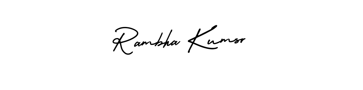 Also we have Rambha Kumsr name is the best signature style. Create professional handwritten signature collection using AmerikaSignatureDemo-Regular autograph style. Rambha Kumsr signature style 3 images and pictures png