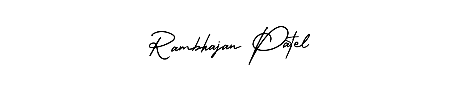 Similarly AmerikaSignatureDemo-Regular is the best handwritten signature design. Signature creator online .You can use it as an online autograph creator for name Rambhajan Patel. Rambhajan Patel signature style 3 images and pictures png