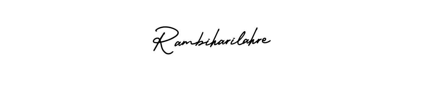 Rambiharilahre stylish signature style. Best Handwritten Sign (AmerikaSignatureDemo-Regular) for my name. Handwritten Signature Collection Ideas for my name Rambiharilahre. Rambiharilahre signature style 3 images and pictures png